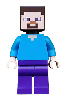 LEGO® Minifigure - Minecraft - Steve (Light Nougat) - Dark Purple Legs - min009
