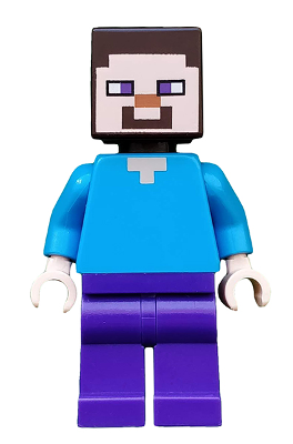 LEGO® Minifigure - Minecraft - Steve (Light Nougat) - Dark Purple Legs - min009