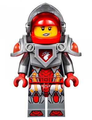 LEGO® Minifigure - Nexo Knights - Macy Halbert - Flat Silver Visor and Armor - nex016