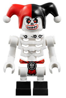 LEGO® Minifigure - Ninjago : Day of the Departed - Krazi (Skulkin) - Vertical Grip Hands, Red and Black Jester Hat - njo0247