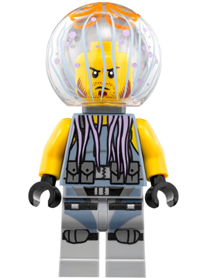 LEGO® Minifigure - Jelly - Dark Beard, Dark Bluish Gray Neck Bracket, Trans-Medium Blue Round Plate- The Lego Ninjago Movie - njo0352