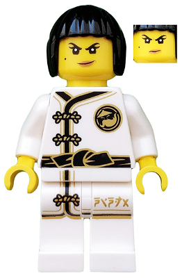 LEGO® Minifigure - Ninjago - Nya - White Wu-Cru Training Gi, Black Bob Cut Hair - njo0430