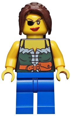 LEGO® Minifigure - Pirates - Pirate Female, Blue Legs - pi101