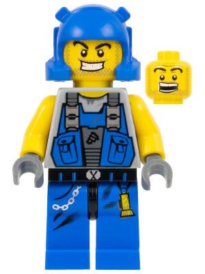 LEGO® Minifigure - Power Miners - Power Miner - Beard Stubble Guy - pm006