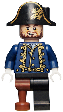 LEGO® Minifigure - Pirates of the Carribeaan - Hector Barbossa - Dark Blue Uniform - poc028