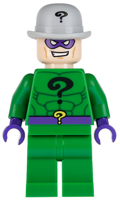 LEGO® Minifigure - Super Heroes - The Riddler (Green Outfit, Gray Bowler Hat) - sh0008