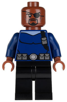 LEGO® Minifigure - Super Heroes: Ultimate Spider-Man - Nick Fury - Dark Blue Shirt - sh0056