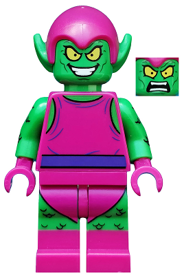 LEGO® Minifigure - Marvel™ Spider-Man™ - Green Goblin - Bright Green Skin, Magenta Outfit - sh0271