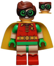 LEGO® Minifigure - The LEGO Batman Movie - Robin - Green Glasses, Frown / Eyebrows Raised Pattern - sh0341