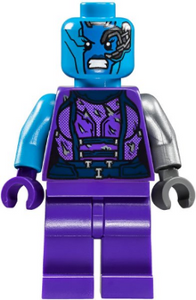 LEGO® Minifigure - Super Heroes: Guardians of the Galaxy Vol. 2 - Nebula - Dark Azure Head, Torn Outfit - sh0386
