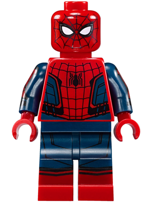 LEGO® Minifigure - Super Heroes: Spider-Man Homecoming - Spider-Man - Black Web Pattern, Red Torso Small Vest, Red Boots - sh0420