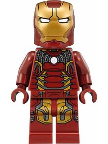 LEGO® Minifigure - Marvel™ Avengers: Age of Ultron - Iron Man - Mark 43 Armor, Trans-Clear Head - sh0498