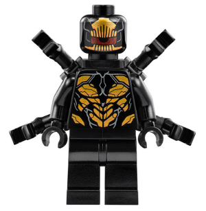 LEGO® Minifigure - Marvel™ Avengers: Infinity War - Outrider - Extended Arms, Torso with Long Dark Bluish Gray Tips at Neck - sh0505