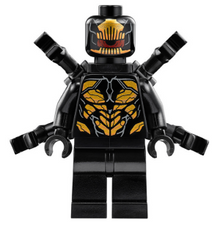 LEGO® Minifigure - Marvel™ Avengers: Infinity War - Outrider - Extended Arms, Torso with Long Dark Bluish Gray Tips at Neck - sh0505