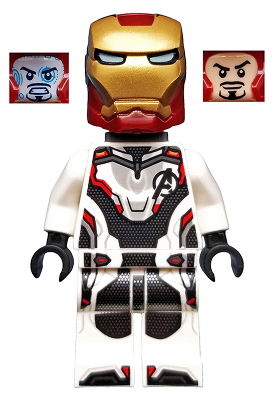 LEGO® Minifigure - Super Heroes : Avengers End Game - Iron Man - White Jumpsuit, Neck Bracket - sh0575