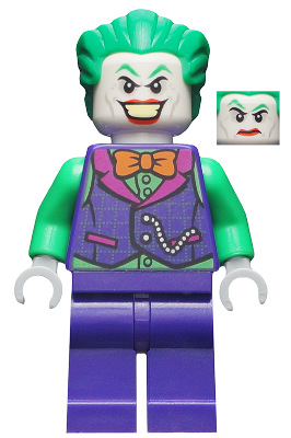 LEGO® Minifigure - Super Heroes: Batman II - The Joker - Orange Bow Tie, Green Arms - sh0590