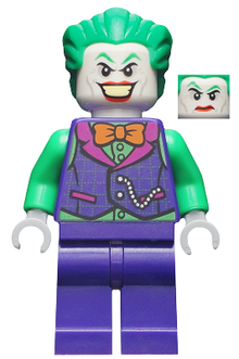 LEGO® Minifigure - Super Heroes: Batman II - The Joker - Orange Bow Tie, Green Arms - sh0590