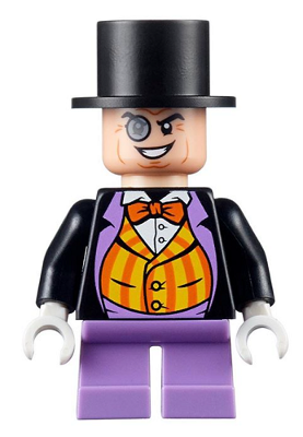 LEGO® Minifigure - Super Heroes: Batman II - The Penguin Lavender Short Legs, Bright Vest - sh0647