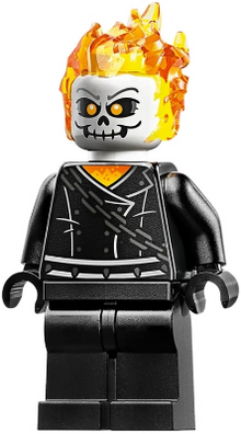 LEGO® Minifigure - Marvel Super Heroes - Ghost Rider (Johnny Blaze) - White Head, Belt with Spikes - sh0861