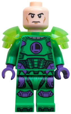 LEGO® Minifigure - Super Heroes: Superman - Lex Luthor, Bright Green Armor, Shoulder Pads - sh1007