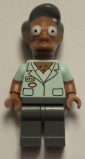 LEGO® Minifigure - The Simpsons™ Kwik-E-Mart - Apu Nahasapeemapetilon with Name Tag - sim025