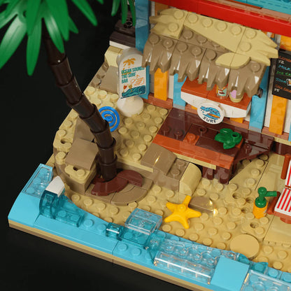 Lumibricks® Surf Shop Coast Club — Modular Building with LED Lights — 20004 — 1752 Piece Building Set
