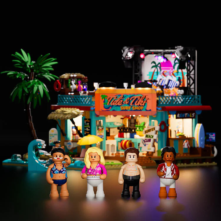 Lumibricks® Surf Shop Coast Club — Modular Building with LED Lights — 20004 — 1752 Piece Building Set