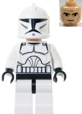 LEGO® Minifigure - Star Wars : The Clone Wars - Clone Trooper (Phase 1) - Large Eyes - sw0201