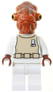 LEGO® Minifigure - Star Wars Episode 4/5/6 - Admiral Ackbar - White Spacesuit - sw0247