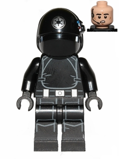 LEGO® Minifigure - Star Wars Episode 4/5/6 - Imperial Gunner - Helmet with Silver Imperial Logo, Light Nougat Head, Open Mouth - sw0520