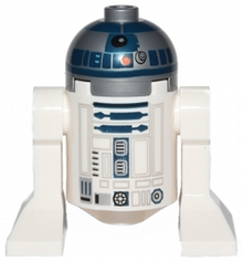 LEGO® Minifigure - Star Wars - Astromech Droid, R2-D2 - Flat Silver Head, Red Dots and Small Receptor - sw0527