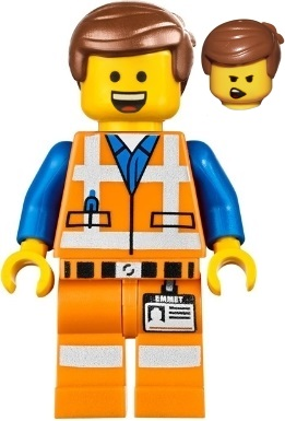LEGO® Minifigure - The Lego Movie 2 - Emmet - Wide Smile with Teeth and Tongue - tlm072