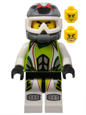 LEGO® Minifigure - Team X-treme Daredevil (REX-treme) Dirtbike Helmet - wr001